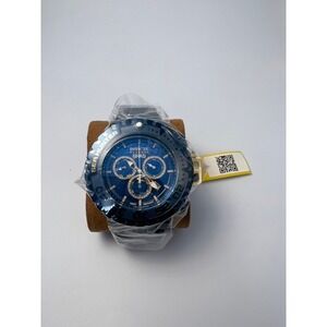 #W003 Invicta SHAQ 34614 Swiss Quartz Diamond Blue Label 57mm Gold Tone Watch